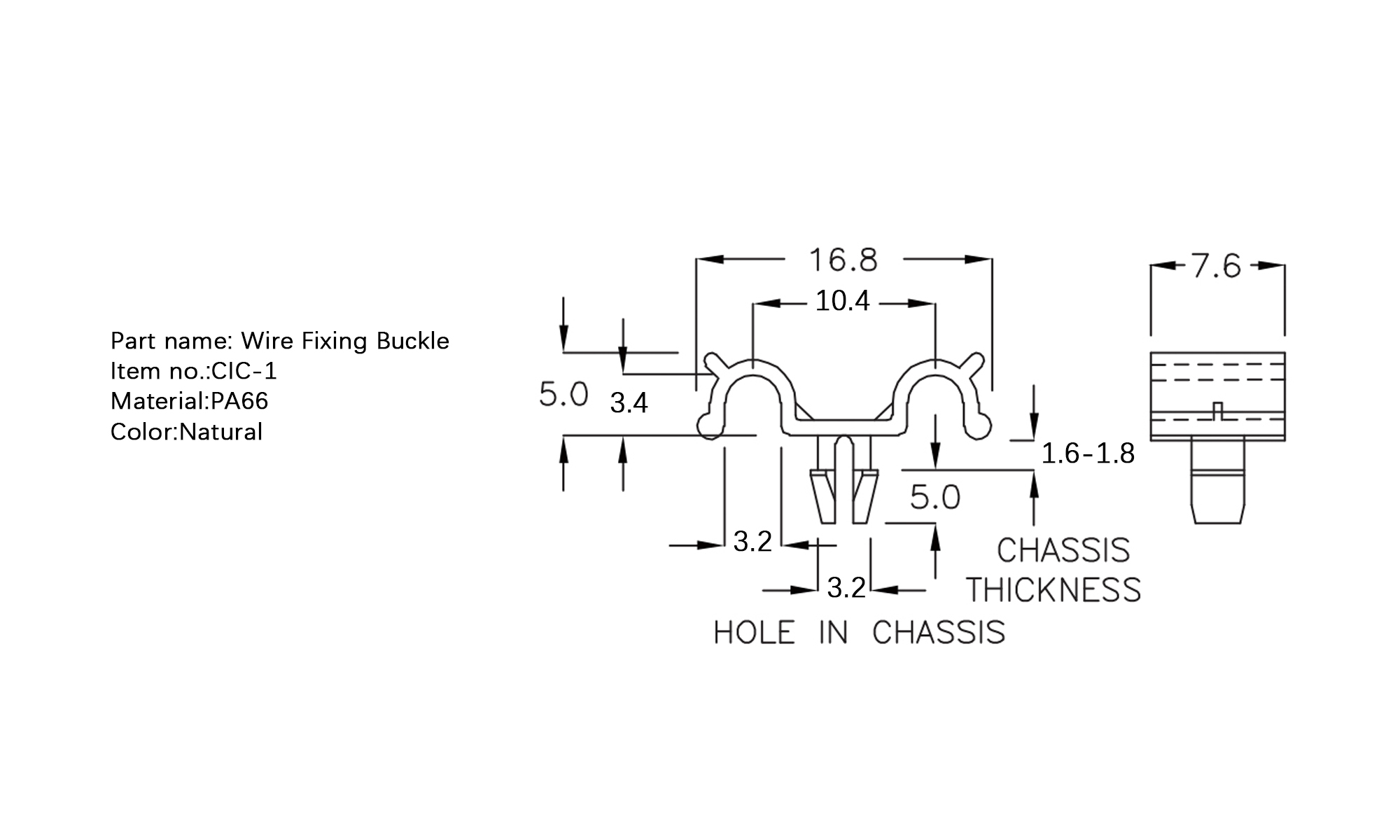 Wire Fixing Buckle CIC-1